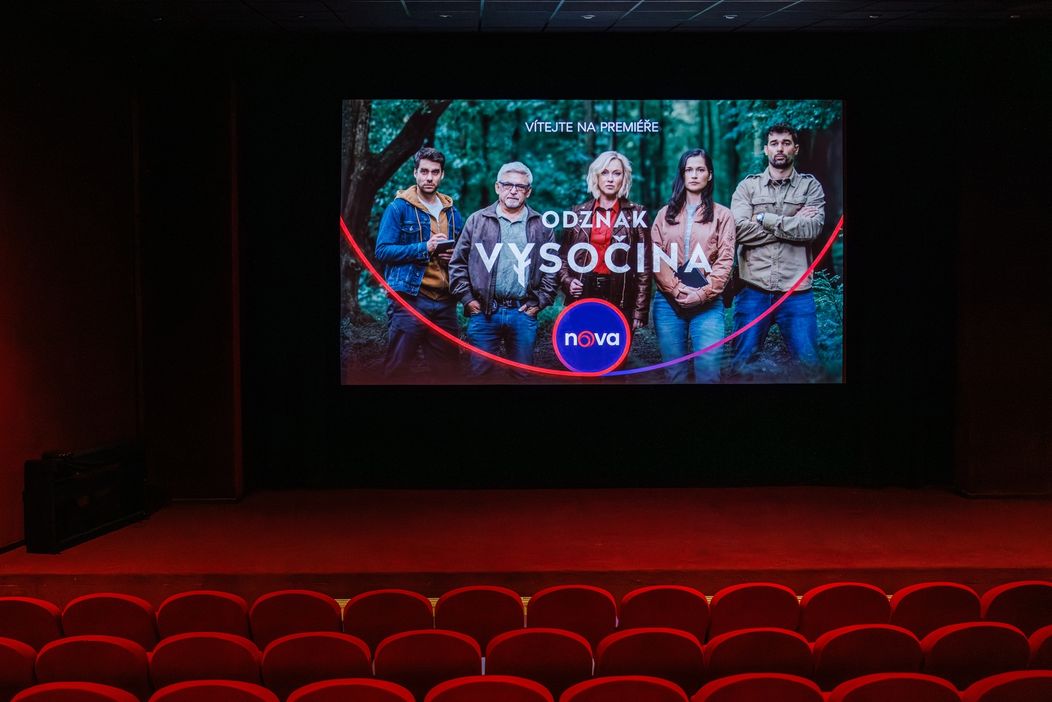 Sál před premiérou Odznaku Vysočina.