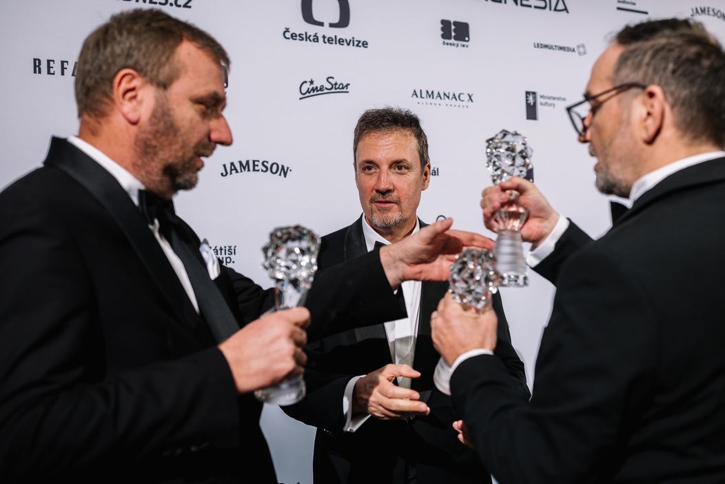 Český Lev 2026 - Martin Růžička, Michal Reitler a Michal Prokeš na předávání