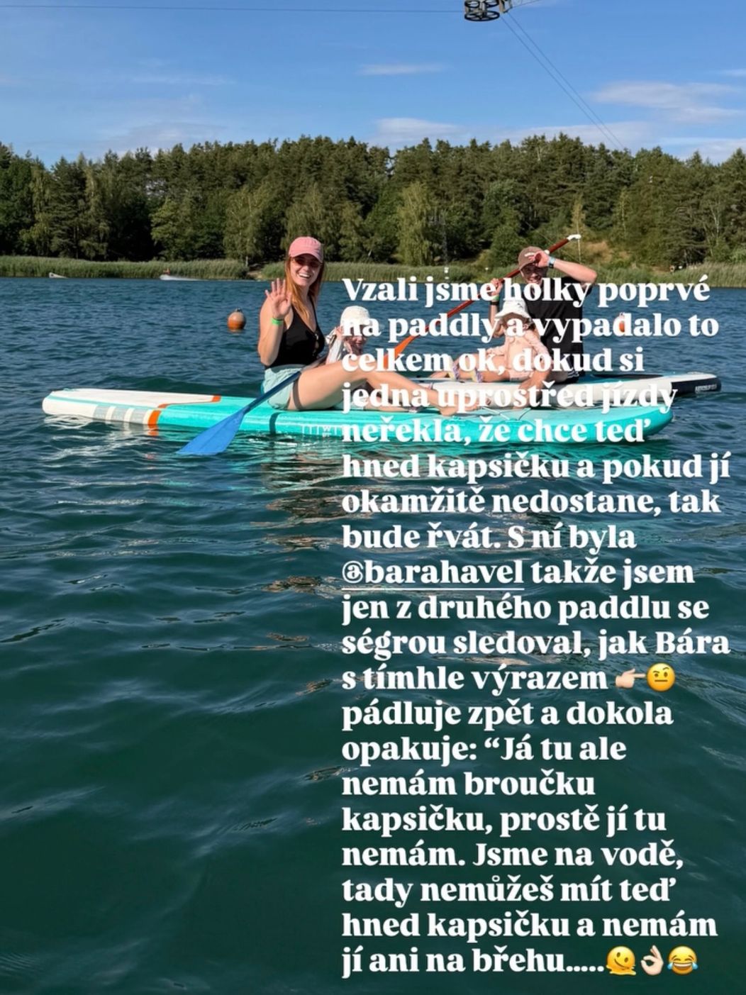 Ondřej Havel na dovolené s rodinou