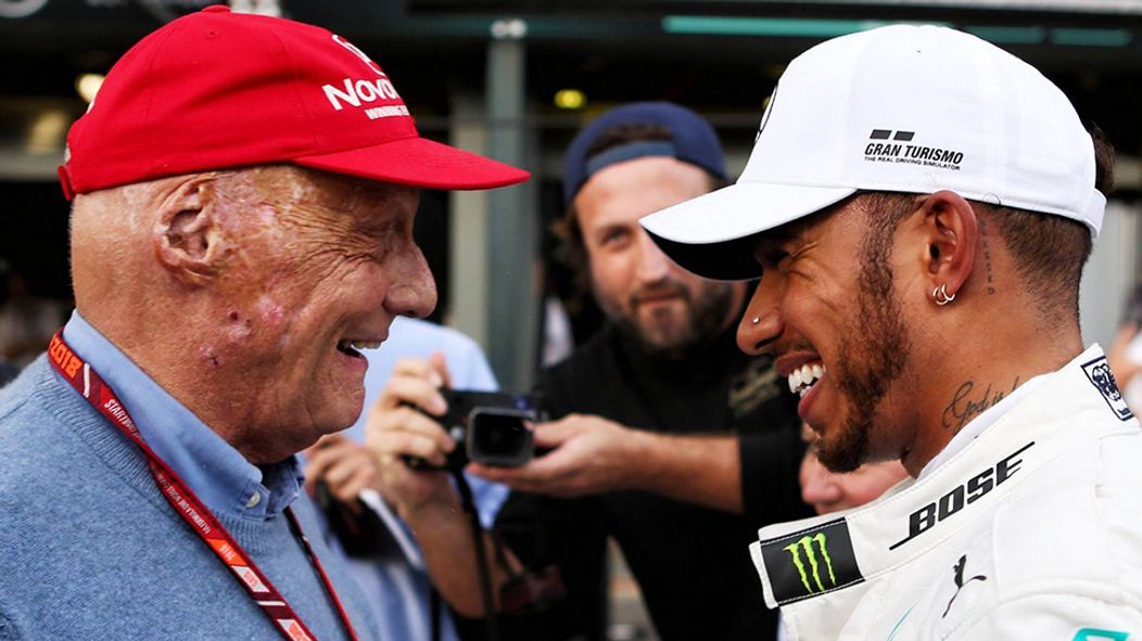 Niki Lauda a Lewis Hamilton