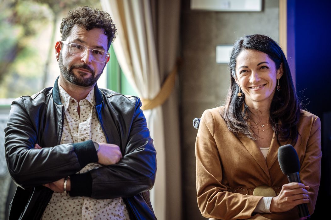 Tomáš Hruška, kreativní producent a Silvia Majeská, ředitelka programu TV Nova a Oneplay.