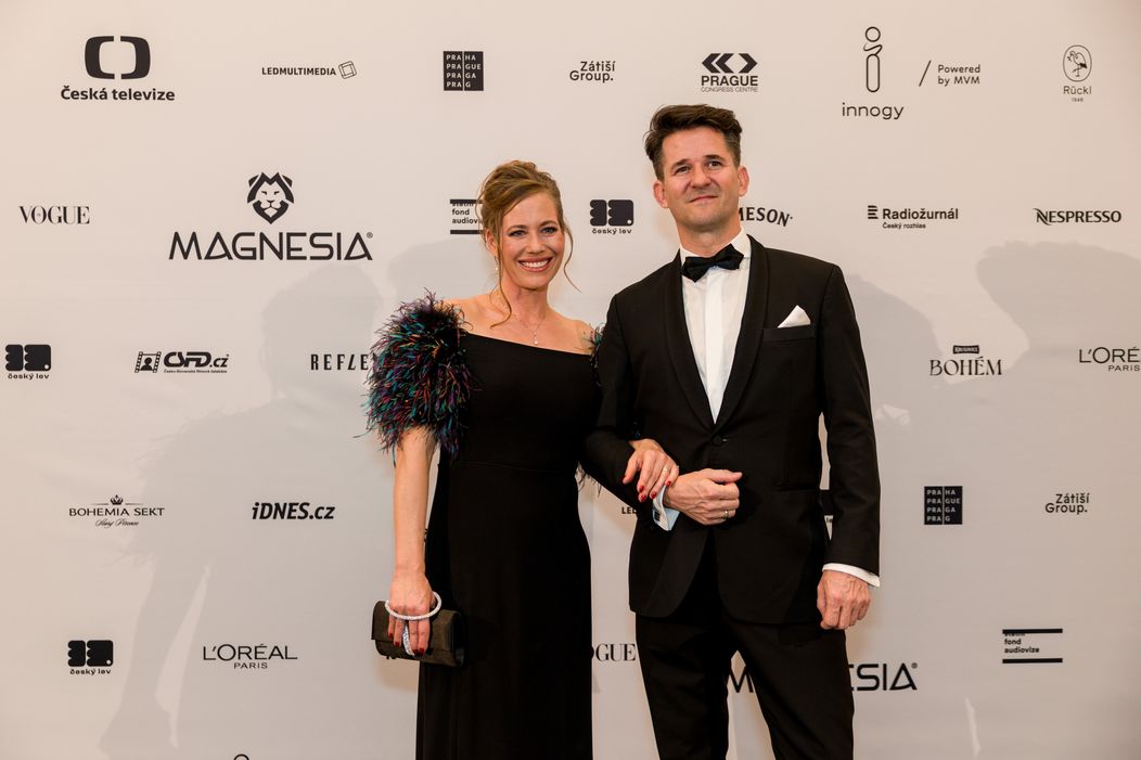 Český lev 2026 - Zuzana Kajnarová s manželem