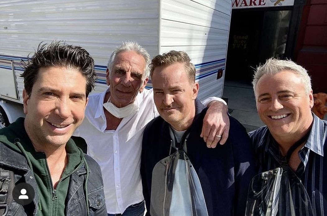 David Schwimmer, Matthew Perry a Matt LeBlanc, 8. 6. 2021