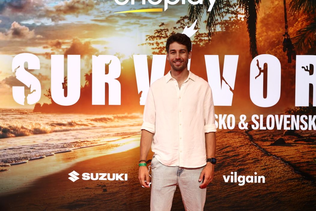 Ondřej Kubina u fotostěny