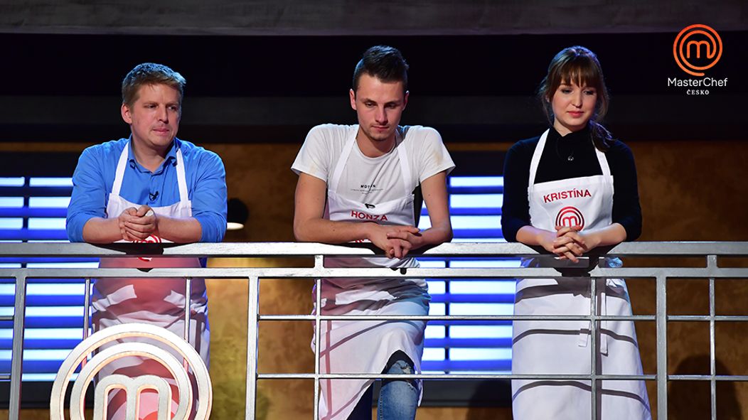 MasterChef: Jan Vorel, Kristína Nemčková a Petr Březina na balkóně