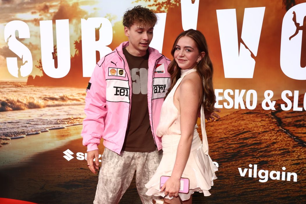 Leoš Svoboda a Eva Tesařová u fotostěny