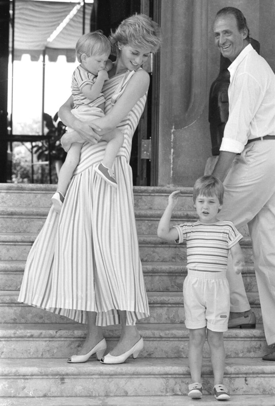 Princezna Diana s princem Harrym a princem Williamem, 1986
