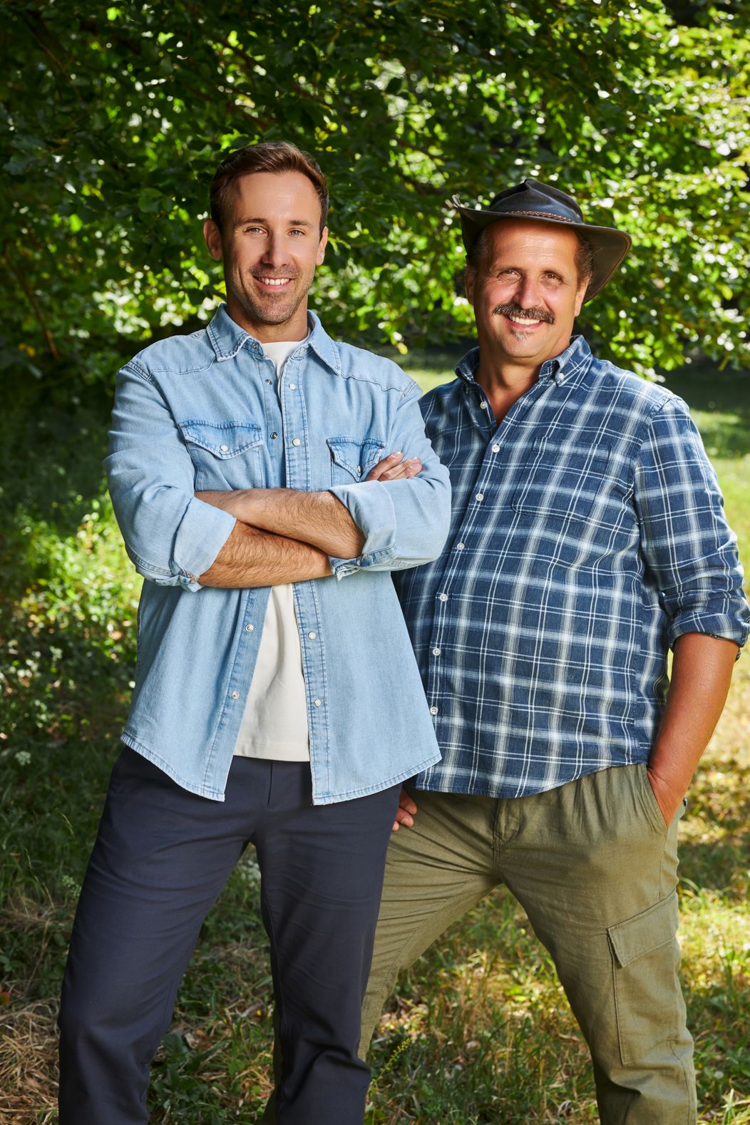 M a M letošní Farmy, moderátor Marek Fašiang a farmář Martin Bagár