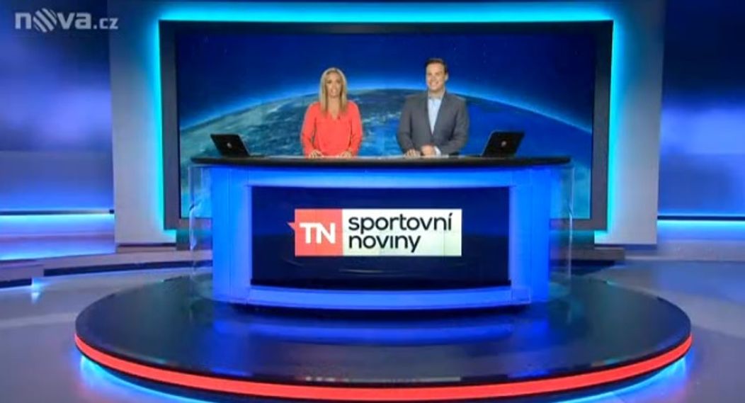 Petr Suchoň moderoval Sportovní noviny s Klárou Koukalovou