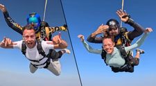 Adrenalin i luxus v Dubaji: Gábi s Pítrem skočili z letadla