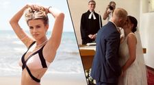 Bombshell z Love Islandu se vdala. K oltáři šla s těhotenským bříškem