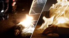 OHROŽENÍ ŽIVOTA! Kaskadérka skončila v plamenech. Podívejte se na dramatické video z natáčení