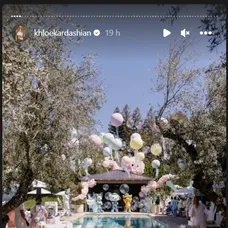 Khloé  Kardashian oslava dcery 3