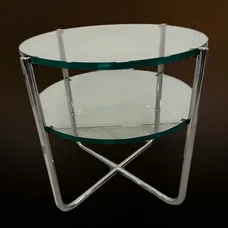 Zlatá labuť-nízký chromový stolek