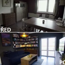 PŘED A PO - OBÝVACÍ POKOJ