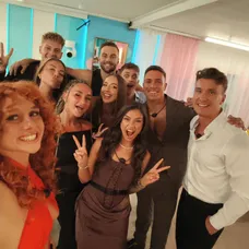 Selfie všech srdíček ve vile.