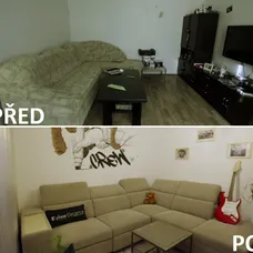 PŘED A PO - OBÝVACÍ POKOJ
