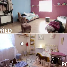 PŘED A PO - pokoj Blaničky