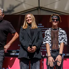 Jiří Štrébl, Kateřina Ujfaluši, Karel Klement a Alena Štréblová na Dni s Novou v Praze