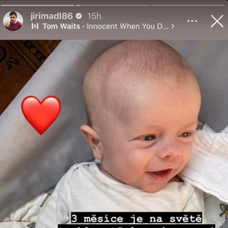 Jiří Mádl zveřejnil foto syna.