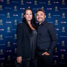 Vítěz Survivora Vláďa s partnerkou na warm up party k Českému slavíkovi 2025