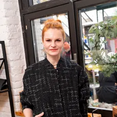 Iva Pazderková na tiskové konferenci TV Nova
