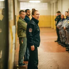 Oddíl B na chodbě a Zuzana Stivínová