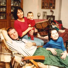 Viktorie Mertová Belladonna se sestrou Esther, s maminkou Zorou a tatínkem Zdeňkem Mertou