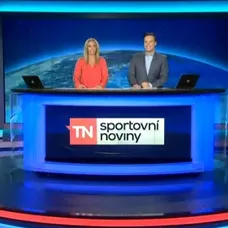 Petr Suchoň moderoval Sportovní noviny s Klárou Koukalovou