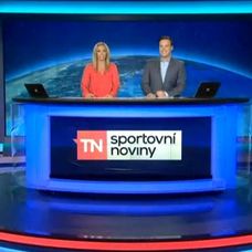 Petr Suchoň moderoval Sportovní noviny s Klárou Koukalovou