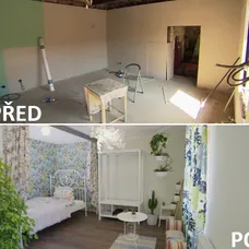 PŘED A PO - POKOJ HANIČKY