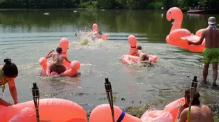 Boj o zlaté cihličky na Farmě: Soutěžící si osedlali plameňáky