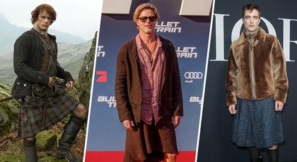 Brad Pitt, Robert Pattinson a Sam Heughan naostro. Kterému z nich sluší kilt nejvíce?