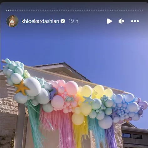 Khloé  Kardashian oslava dcery