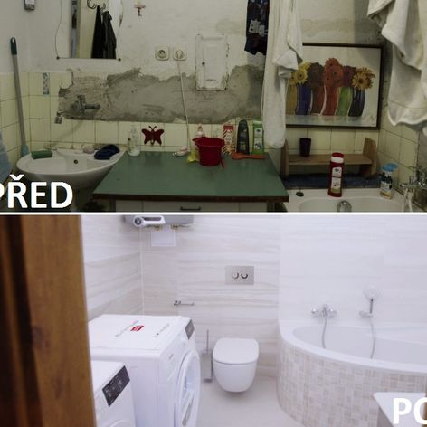 PŘED A PO - KOUPELNA