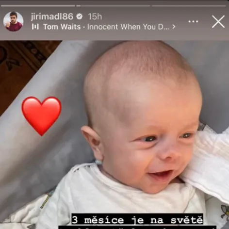 Jiří Mádl zveřejnil foto syna.