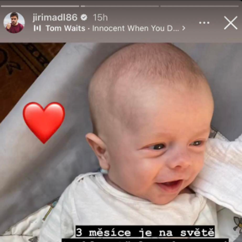 Jiří Mádl zveřejnil foto syna.