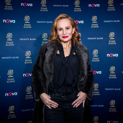 Monika Absolonová na warm up party k Českému slavíkovi 2025