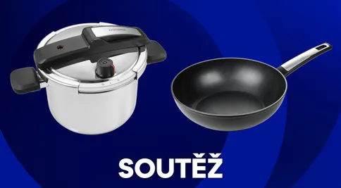 Soutěžte se Snídaní s Novou o tlakový hrnec a wok pánev od Tescomy