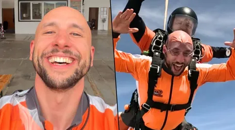 Johan Mádr překonal strach. Při seskoku padákem propadl totální euforii