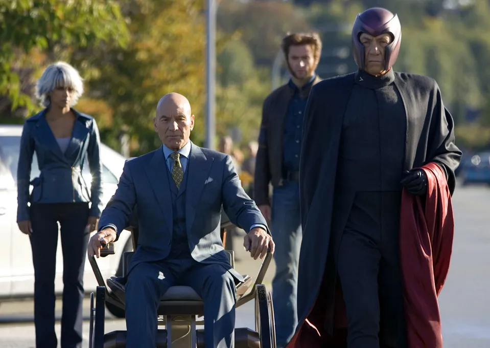 Halle Berry, Patrick Stewart, Hugh Jackman a Ian McKellen