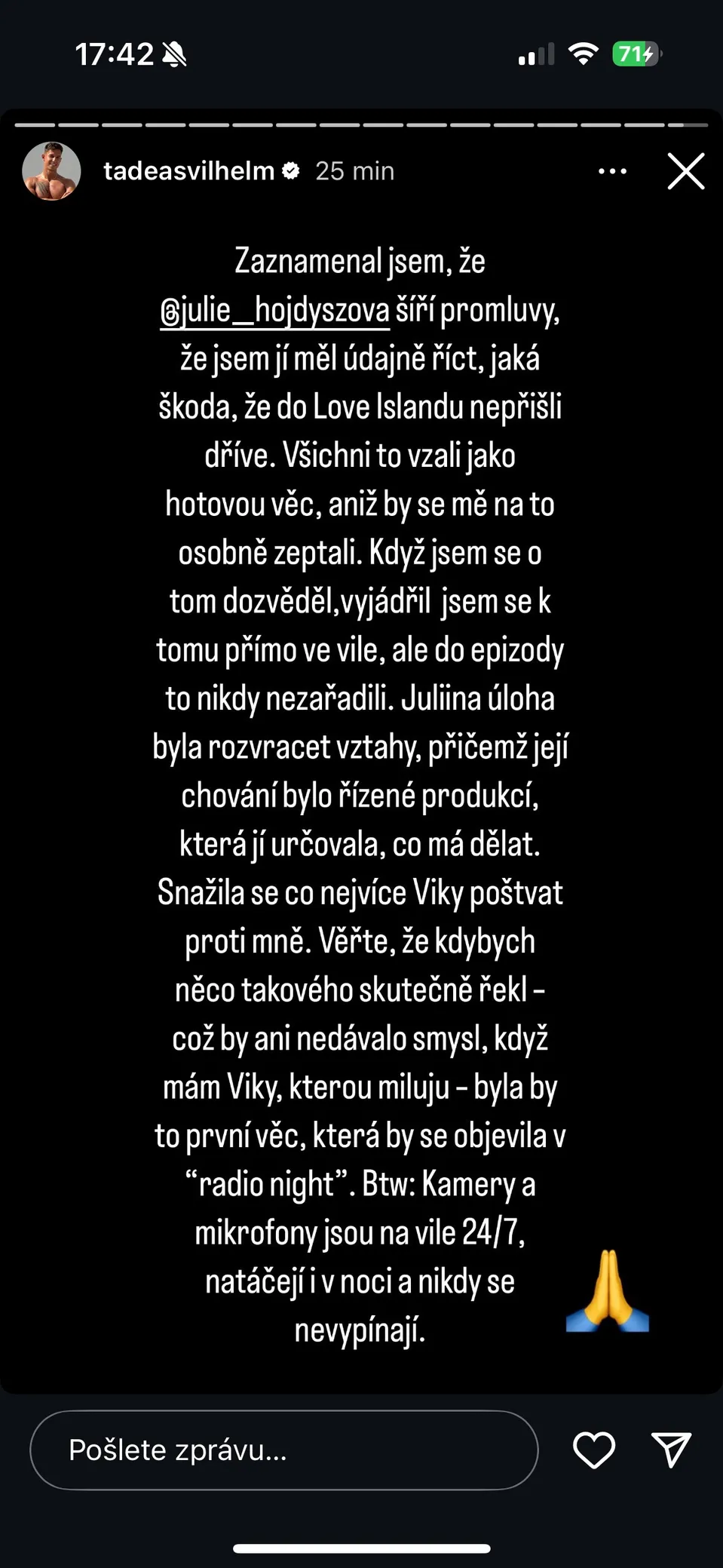 Tadeáš z Love Islandu