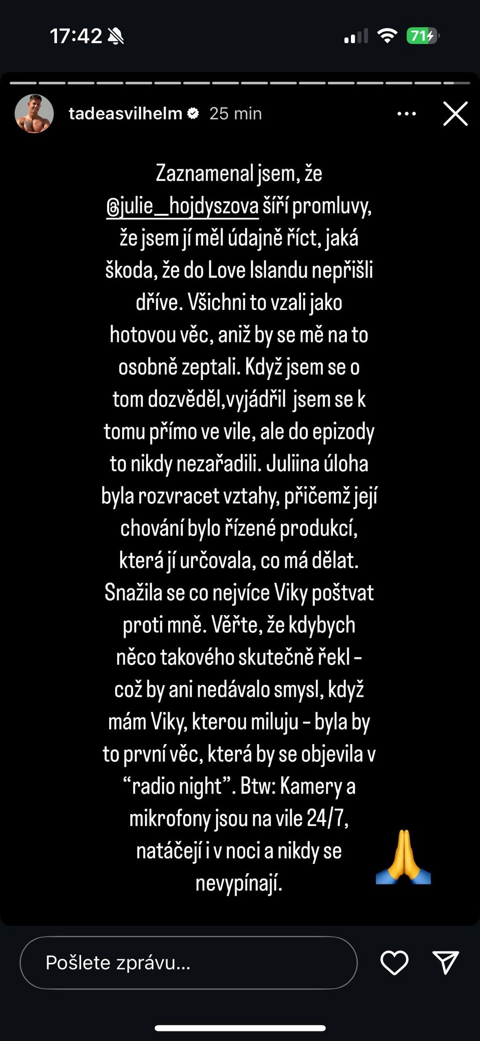 Tadeáš z Love Islandu