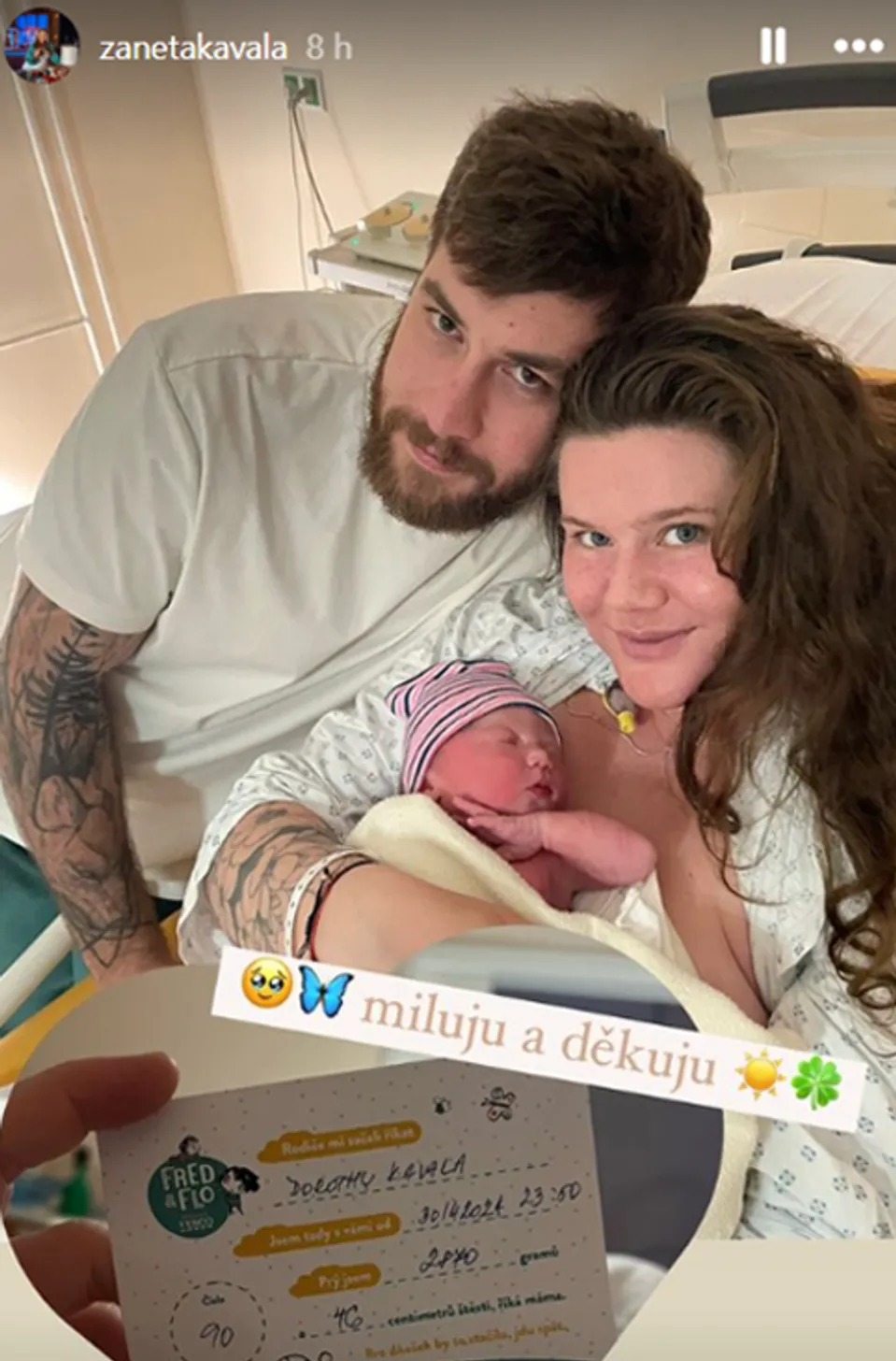 Žaneta se stala maminkou