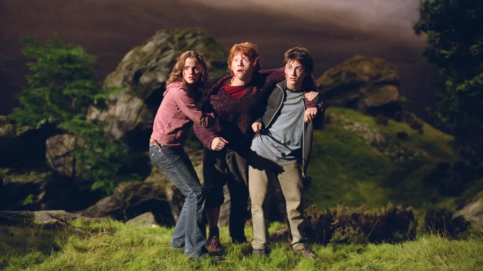 Harry Potter, Ron Weasley a Hermiona Granger.