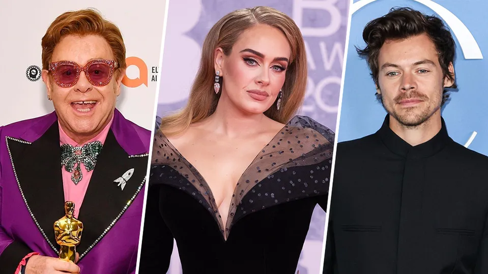 Adele, Elton John a Harry Styles