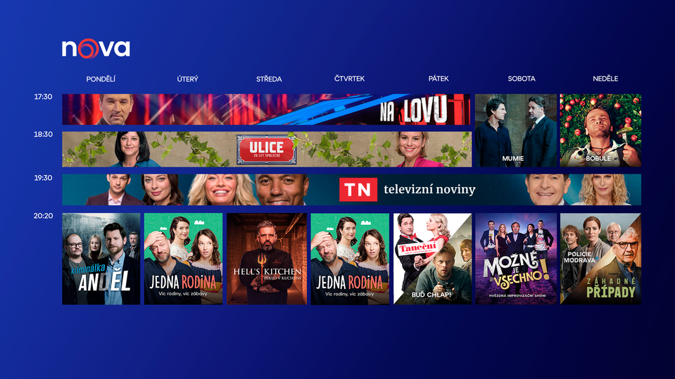 Programové schéma TV Nova