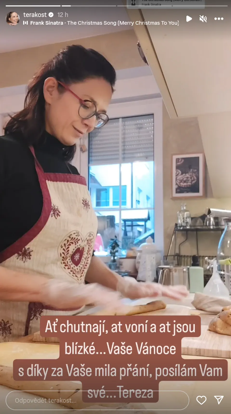Tereza Kostková se připravuje na Vánoce