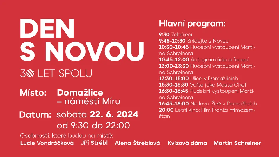 Den s Novou - program Domažlice