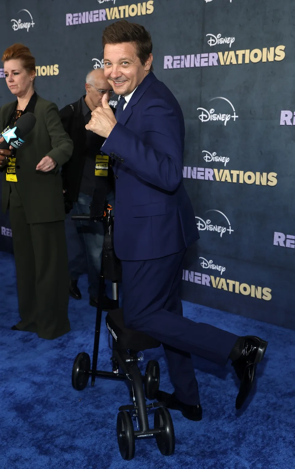 Jeremy Renner na premiéře.